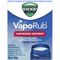 VapoRub Vaporizing Ointment Decongestant Chest Rub (50g)