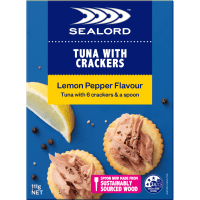 Lemon Pepper Flavour Tuna With Crackers (111g)