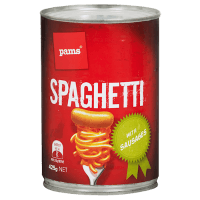 Spaghetti And Sausages In Tomato Sauce (425g)