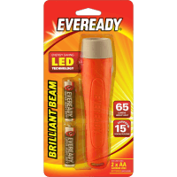 Brilliant Beam Torch + 2 AA Batteries (1pk)
