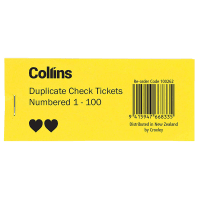100 Duplicate Check Tickets (ea)