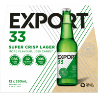 33 Super Crisp Lager Bottles (12 x 330ml)