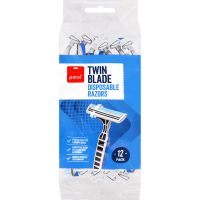 Twin Blades Disposable Razors (12pk)