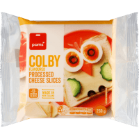 Colby Flavoured Processed Cheese Slices (250g)