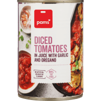 Diced Tomatoes In Juice With Garlic And Oregano (400g)