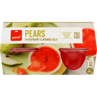 Pears In Raspberry Jelly Fruit Cups (4 x 125g)