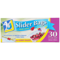 Slider Bags With Slider Seals 150mm x 90mm (30pk)