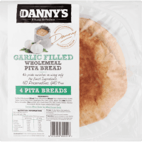 Garlic Filled Wholemeal Pita Bread (4 x 80g)