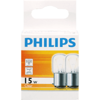 Incandescent Appliance Deco 15w Clear Bulb (2pk)