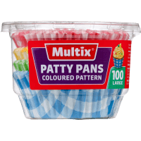 Coloured Pattern Large Patty Pans (100pk)