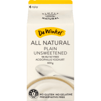 All Natural Plain Unsweetened Yoghurt (600g)