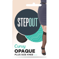 Du Jour Sheer 15 Den Knee Curvy Black (2ea)