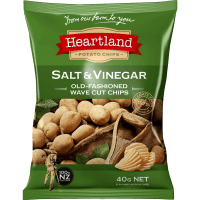 Salt & Vinegar Old Fashioned Wave Cut Potato Chips (40g)
