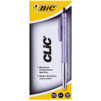 BIC Clic Retractable Ballpoint Pen Medium Black (10ea)