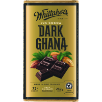Dark Ghana 72% Cocoa Dark Chocolate Block (250g)