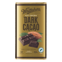 Dark Cacao 62% Cocoa Dark Chocolate Block (250g)
