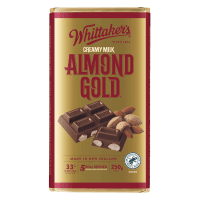 Almond Gold 33% Cocoa Milk Chocolate Block (250g)