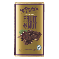 Fruit And Nut 33% Cocoa Milk Chocolate Block (250g)