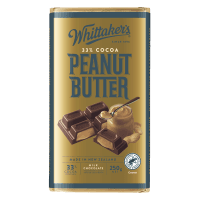 Peanut Butter 33% Cocoa Milk Chocolate Block (250g)