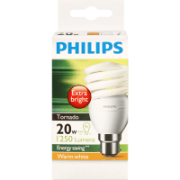 Tornado 20w Warm White Bayonet Bulb (1pk)