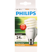 Tornado 24w Warm White Bayonet Bulb (1pk)