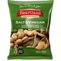 Salt & Vinegar Old Fashioned Wave Cut Potato Chips (150g)