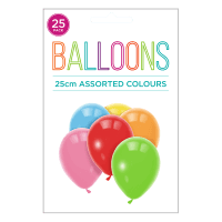 Balloons Assorted Colours (25pk)