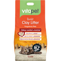 Purrfit Fragrance Free Clay Cat Litter (15l)