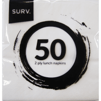 White 2 Ply Lunch Napkins (50pk)