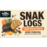 Carob Coated Apricot Snak Logs (6 x 40g)