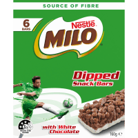 Milo Cereal White Chocolate Dipped Snack Bars (160g)