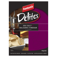 Delites Sea Salt & Balsamic Vinegar Rice Snacks (100g)