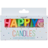 Happy Birthday Girl Pick Candles (14pk)