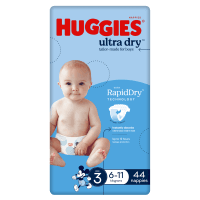 Ultra Dry Nappies For Boys Size 3 6-11kg (44pk)
