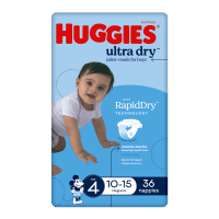 Ultra Dry Nappies For Boys Size 4 10-15kg (36pk)