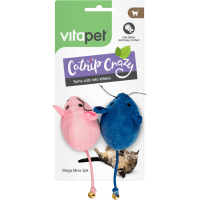 Catnip Crazy Mega Mice Cat Toys (2pk)