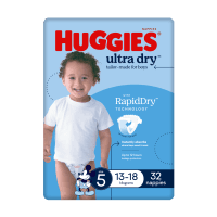 Ultra Dry Nappies For Boys Size 5 13-18kg (32pk)