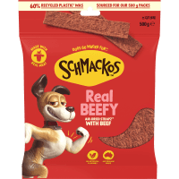 Real Beefy Air-Dried Strapz Dog Treats (500g)