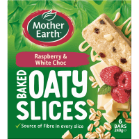 Raspberry & White Choc Baked Oaty Slices (6 x 40g)