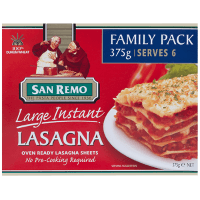 Large Instant Lasagna Oven Ready Sheets (375g)