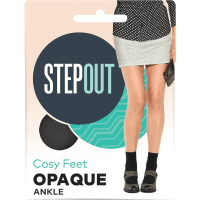 Du Jour Fits Most Opaque 70 Denier Black Anklet (ea)
