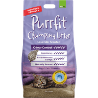 Purrfit Lavender Scented Clumping Litter (15l)