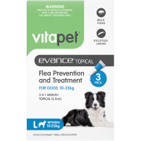 Evance Topical Flea Prevention And Treatment for Dogs 10- 25kg (3pk)