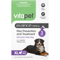 Evance Topical Flea Prevention And Treatment for Dogs Over 25kg (3pk)
