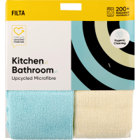 Kitchen and Bathroom Upcycled Microfibre Cloth (2pk)