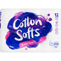 Posh White 3 Ply Toilet Tissue (12 x 170 sheets)