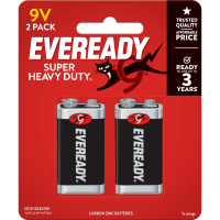 Super Heavy Duty 9V Battery (2pk)
