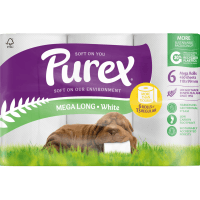 Mega Long White 2 Ply Toilet Rolls (6 x 450 sheets)