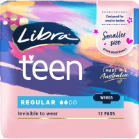 Teen Regular Pads With Wings (12pk)