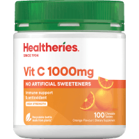 Vitamin C 1000mg Orange Flavour Chewable Tablets (100pk)